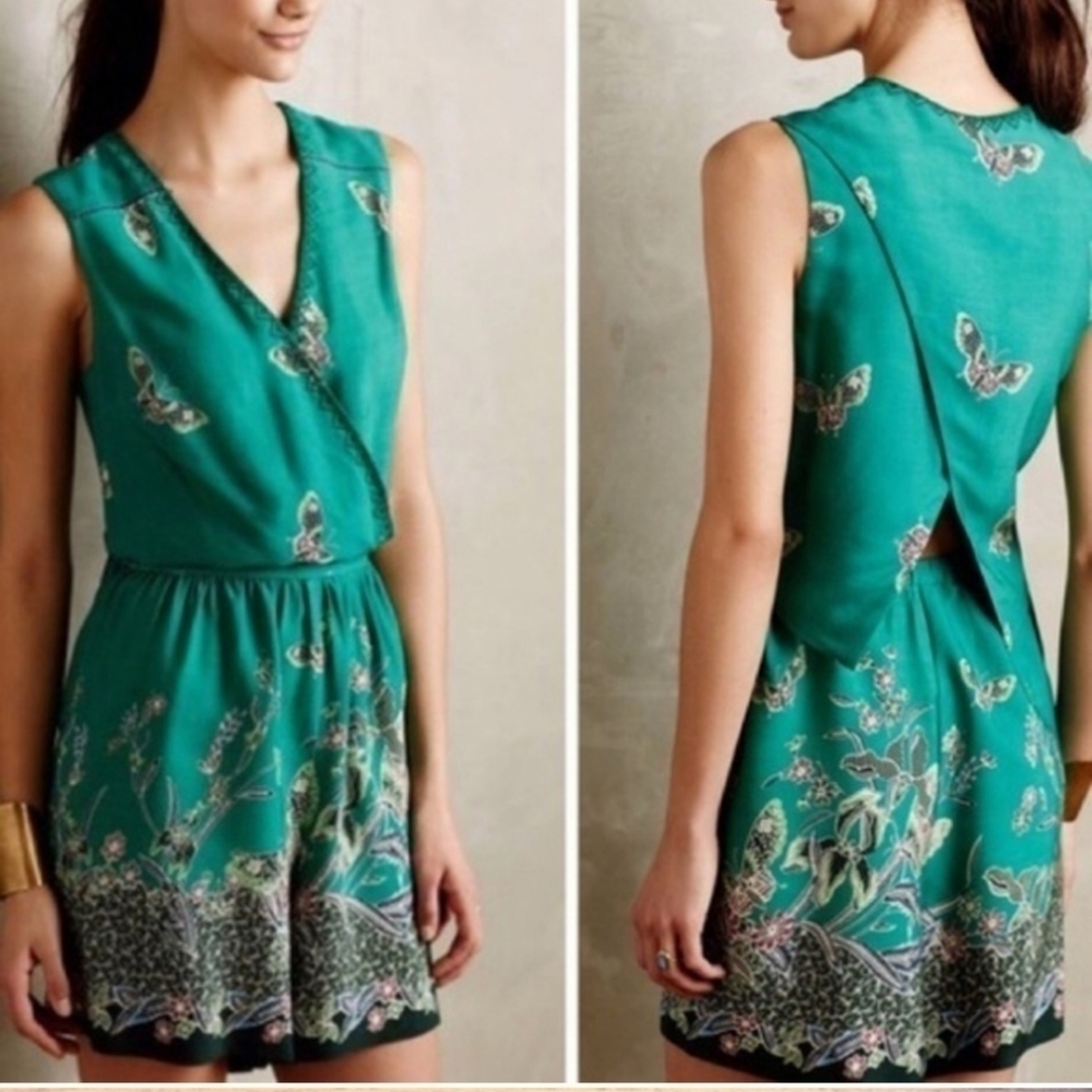 Elevenses Anthropologie Papillion Butterfly Romper
